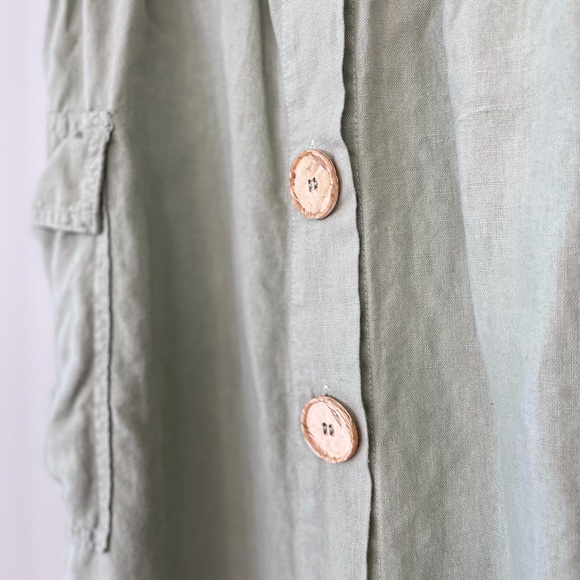 Sage Linen Pinafore - Picture 7 of 8